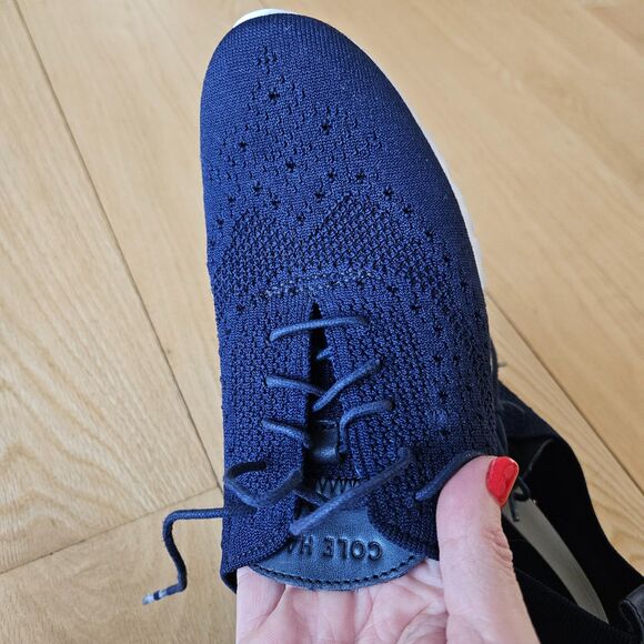 Cole Haan Womens Zerogrand Running Shoes Navy Blue W06730 Low Top Lace Up 9B - Picture 4 of 9